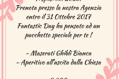 Ti sposi nel 2018-Prenota presso la nostra Agenzia entro il 31 Ottobre 2017 e potrai accedere al nostro pacchetto speciale!